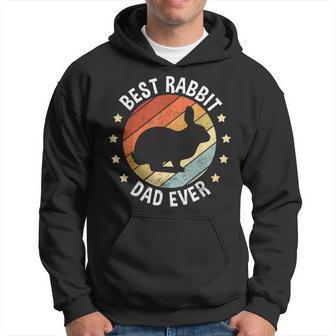 Herren Best Rabbit Dad Ever Papa Kaninchen Vintage Hasenbesitzer Hoodie - Seseable