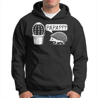 Herren Geschenkidee Papa Kaktus Igel Lustiges Grafikdesign Kapuzenpullover - Geschenkecke