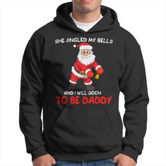 Herren Weihnachten Weihnachtsmann Sie Klingelte Meine Glocken Bald Um Papa Zu Sein Kapuzenpullover - Geschenkecke