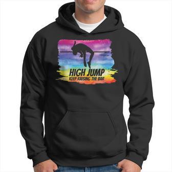 High Jump Keep Raising The Bar Retro Colors Track & Field Hoodie - Monsterry UK