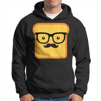 Hipster Loaf Of Bread Cartoon & Trendy Chef Hoodie - Monsterry