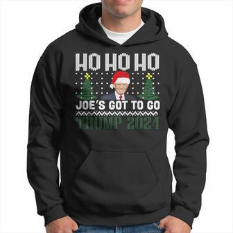 Ho Ho Ho Joe's Got To Go Trump 2024 Ugly Sweater Christmas Hoodie - Seseable