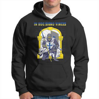 In Hoc Signo Vinces Knight Crusader Warrior Military Cross Hoodie - Monsterry CA