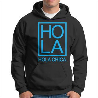Hola Chica Novelty Minimalist Typography Spanish Hello Hoodie - Monsterry DE