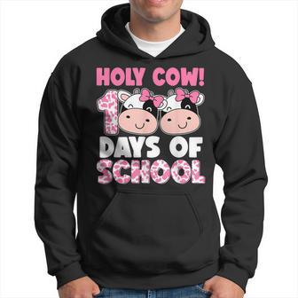 Holy Cow 100 Days Of School Teachers Students Girls Womens Hoodie - Thegiftio UK