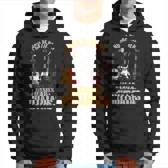 Hombre Nunca Se Tienen Suficientes Guitarras Rock Guitarrista Sudadera - Regaloses