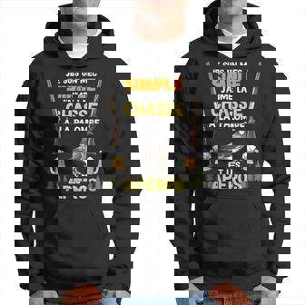 Homme Chasseur Humour Papa Cadeau Chasse Palombe Et Apéros Sweat à capuche - Cadeauxyz