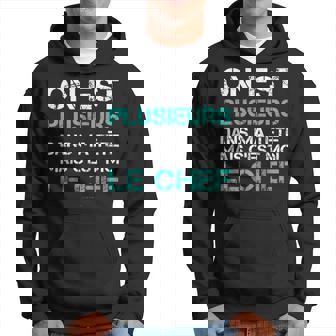 Homme Homme Manche Courte Humour C'est Moi Le Chef Sweat à capuche - Cadeauxyz