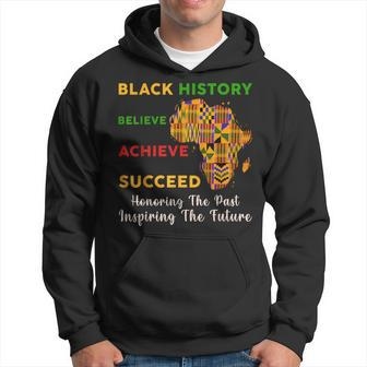 Honoring Past Inspiring Future Black History Kente African Hoodie | Mazezy