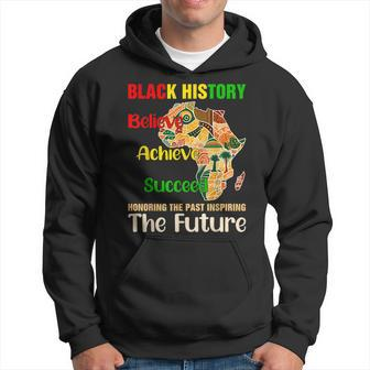 Honoring Past Inspiring Future Black History Month Retro Hoodie - Thegiftio UK