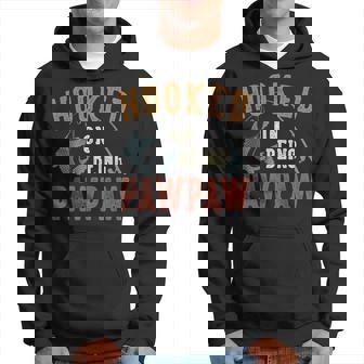Hooked On Being Pawpaw Father's Day Fishing Pawpaw Hoodie - Thegiftio UK