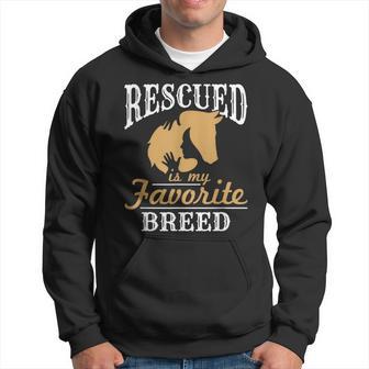 Horse Rescue Equine Rescued Is My Favorite Breed Adoption Hoodie - Monsterry