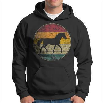 Horse Riding Love Equestrian Girl Vintage Distressed Retro Hoodie | Mazezy CA