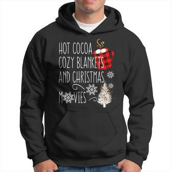 Hot Cocoa Cozy Blankets And Christmas Movie Buffalo Plaid Hoodie - Monsterry DE
