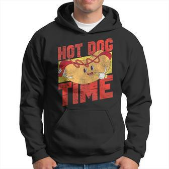 Hot Dog Adult Vintage Hot Dog Time Hoodie - Monsterry DE