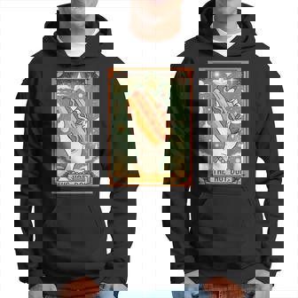 Hot Dog Bun Lover Foodie Food Lover The Hot Dog Tarot Card Hoodie - Thegiftio UK
