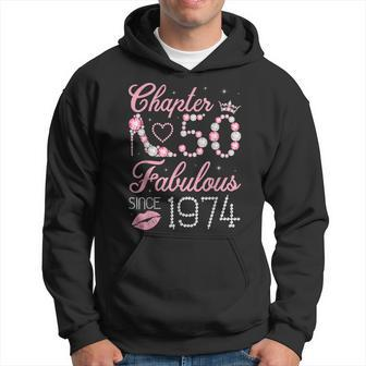 Hot Lip Hearts Happy My Birthday Chapter Fabulous Since 1974 Hoodie - Seseable