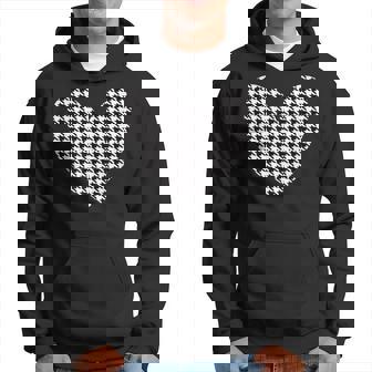 Houndstooth Pattern Fashion Heart Cool Valentine's Hoodie - Monsterry