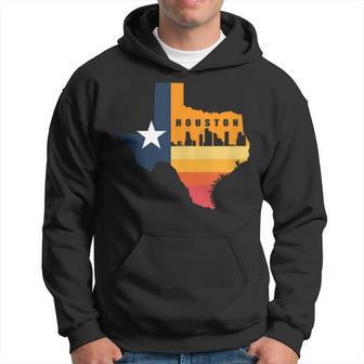 Houston City Texas Map Patriotic Texan Hoodie - Monsterry AU