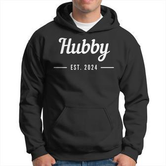 Hubby Est 2024 Logo Loading Wedding Couple Just Married 2024 Hoodie - Monsterry DE