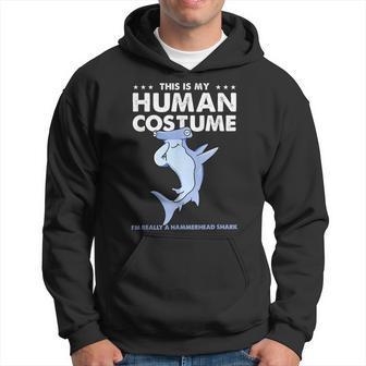 This Is My Human Costume Hammerhead Shark Hoodie - Thegiftio UK