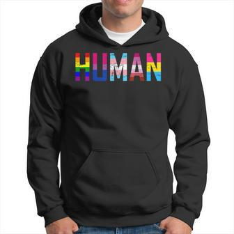 Human Lgbt Flag Gay Bi Trans Lesbian Pansexual Pride Hoodie - Thegiftio UK