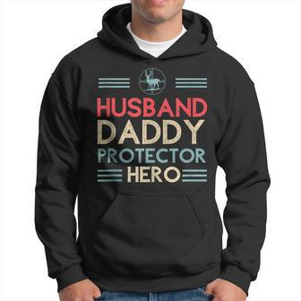 Hunter Dad Husband Daddy Protector Hero Hunting Fathers Day Hoodie - Thegiftio UK