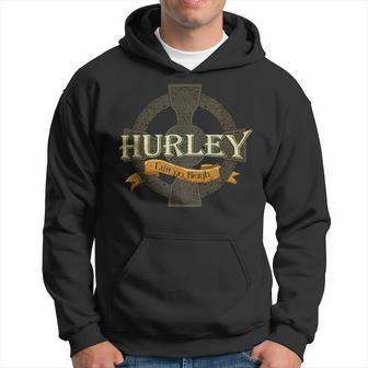Hurley Irish Surname Hurley Irish Family Name Celtic Cross Hoodie - Seseable