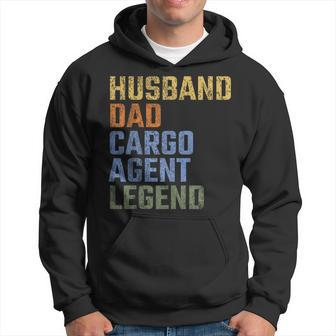 Husband Dad Cargo Agent Legend Fathers Day Vintage Retro Hoodie - Thegiftio UK