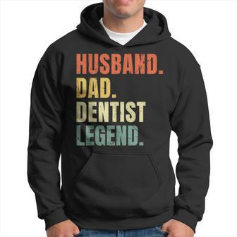 Husband Dad Dentist Legend Vintage Father's Day Hoodie - Monsterry CA
