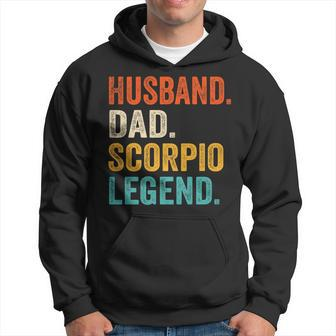 Husband Dad Scorpio Legend Zodiac Astrology Vintage Hoodie - Monsterry DE