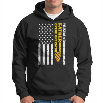 Husband Father Crane Operator Usa Flag Fathers Day Family Hoodie - Seseable