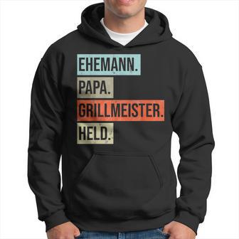 Husband Papa Grillmeister Held Kapuzenpullover - Geschenkecke