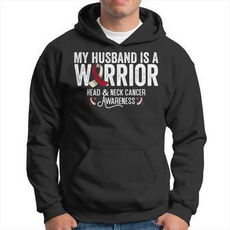 My Husband Is A Warrior Oral Head & Neck Cancer Awareness Hoodie | Mazezy UK
