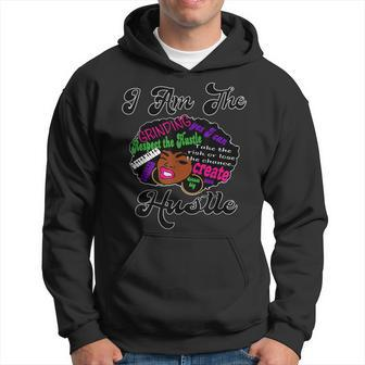 I Am The Hustle Hustler Black And Educated Afro Queen Hoodie - Monsterry DE