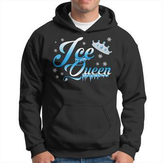 Ice Queen Winter Theme Birthday Party Girls Snow Themed Bday Hoodie - Seseable