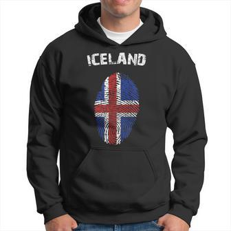 Iceland Fingerprint Flag Country Pride Heritage Hoodie - Monsterry DE