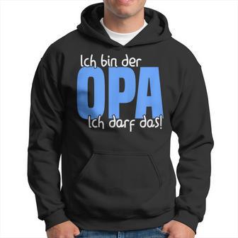 Ich Bin Der Opa, Kann Das Enkelkind Hoodie, Schwarz Für Großväter - Seseable