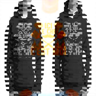 Ici Le Chef C'est Moi Cuisine Barbecue Apéro Homme Cadeau Sweat à capuche - Cadeauxyz
