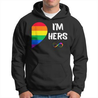 I'm Hers Shes Mine Lesbian Couples Matching Lgbt Pride Flag Hoodie - Monsterry AU