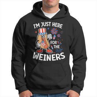 I'm Just Here For The Weiners Usa 4Th Of July Hoodie - Thegiftio UK