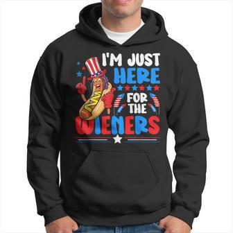 I'm Just Here For The Wieners Happy 4Th Of July Hoodie - Monsterry