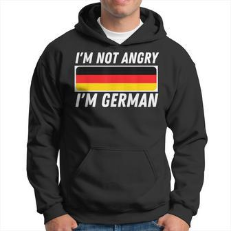 I'm Not Angry I'm German Germany Flag German-American Hoodie - Monsterry UK