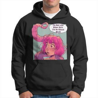 I'm Not Like Other Girls I'm An Actual Worm Comic Hoodie | Mazezy