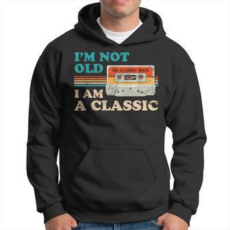 I'm Not Old I'm A Classic 70S Vintage Rock Cassette Graphic Hoodie - Monsterry