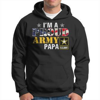 I'm A Proud Army Papa American Flag Military Veteran Hoodie - Monsterry