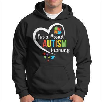 I'm A Proud Autism Grammy Love Heart Autism Awareness Puzzle Hoodie - Monsterry