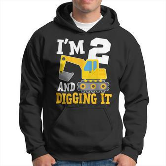 I'm Two 2Nd Years Old Birthday Boy Excavator Construction Hoodie - Monsterry UK