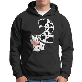 I'm Two Age 2 Cow Farm Theme Birthday Number 2 Hoodie - Monsterry UK