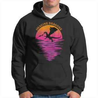 Imagine Magical And Mythical Fantasy Dragons Hoodie - Monsterry UK